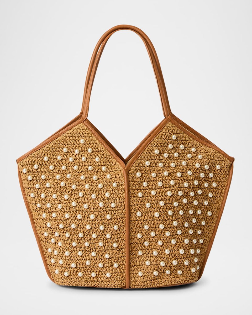 Jenson Metallic Raffia Tote Bag
